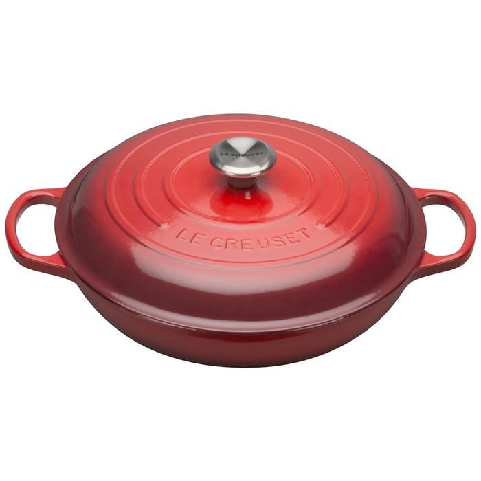 Сковорода-жаровня чавунна Le Creuset 30 см Вишневий (21180300602430)