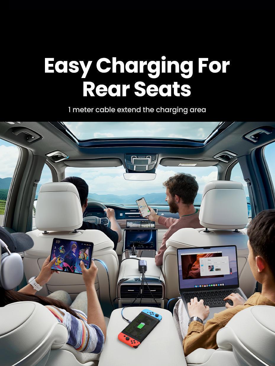 Зарядное устройство для автомобильного Ugreen 150 Вт 4 порта 1 м (35571) - фото 9 Зарядное устройство для автомобильного Ugreen 150 Вт 4 порта 1 м (35571) - фото 9