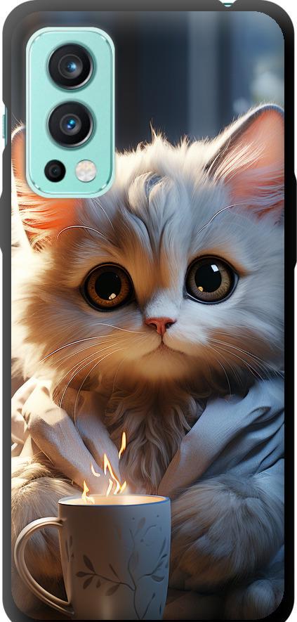 Чехол на OnePlus Nord 2 White cat (5646b-2468-42517)