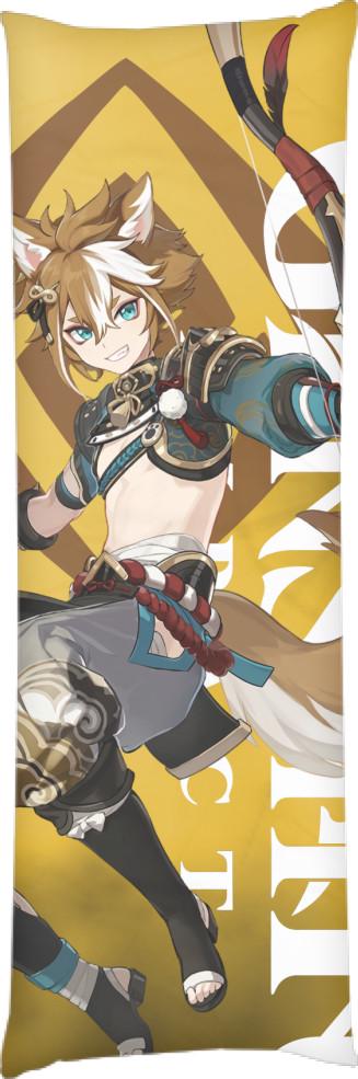 Подушка дакимакура Gorou Genshin Impact 40x100 см (13545553)