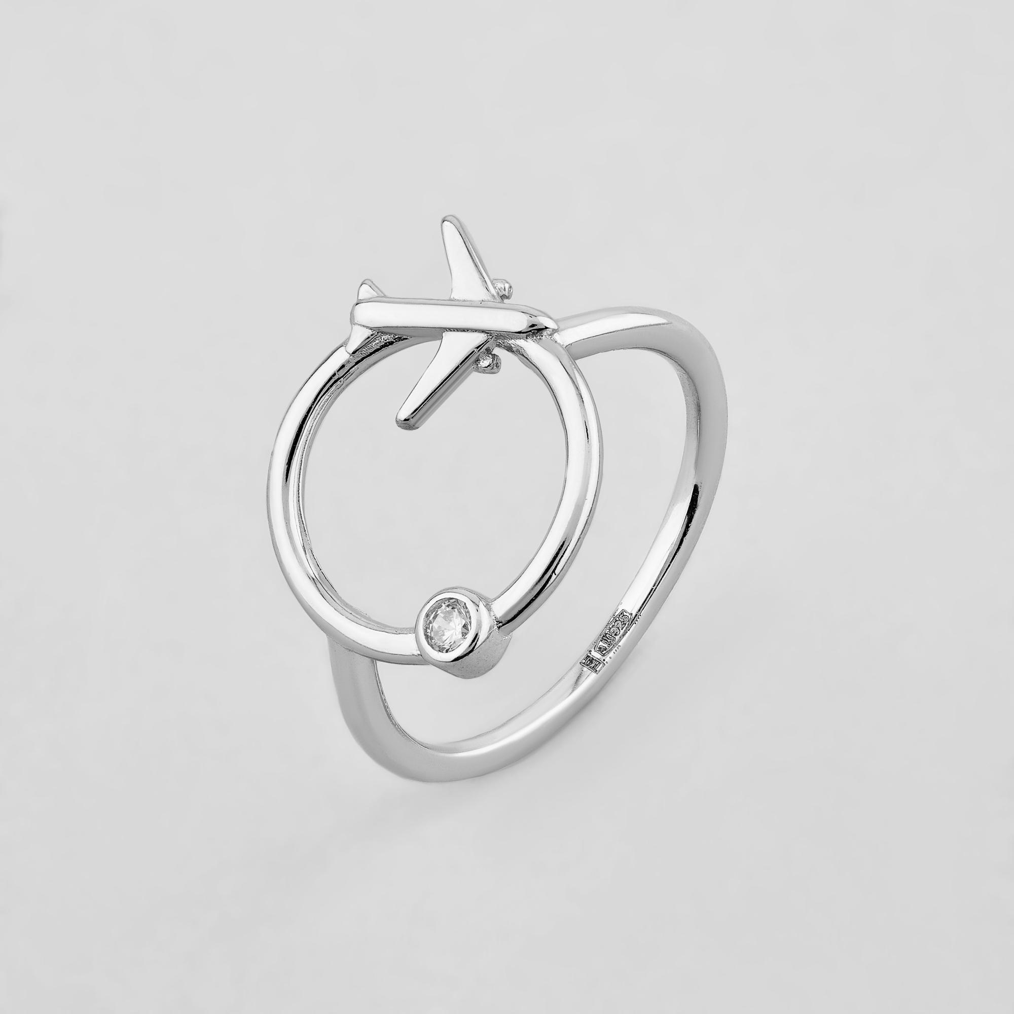 Серебряное кольцо Minimal Полет мечты р. 19 (FR18700-19)