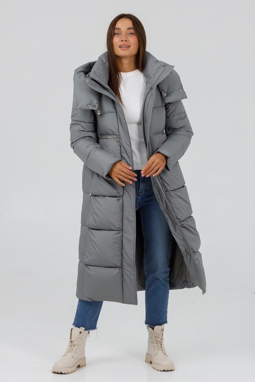 Пуховик-одеяло длинный lloy р. 44 Серо-оливковый (17542f\44) Пуховик-одеяло длинный lloy р. 44 Серо-оливковый (17542f\44)