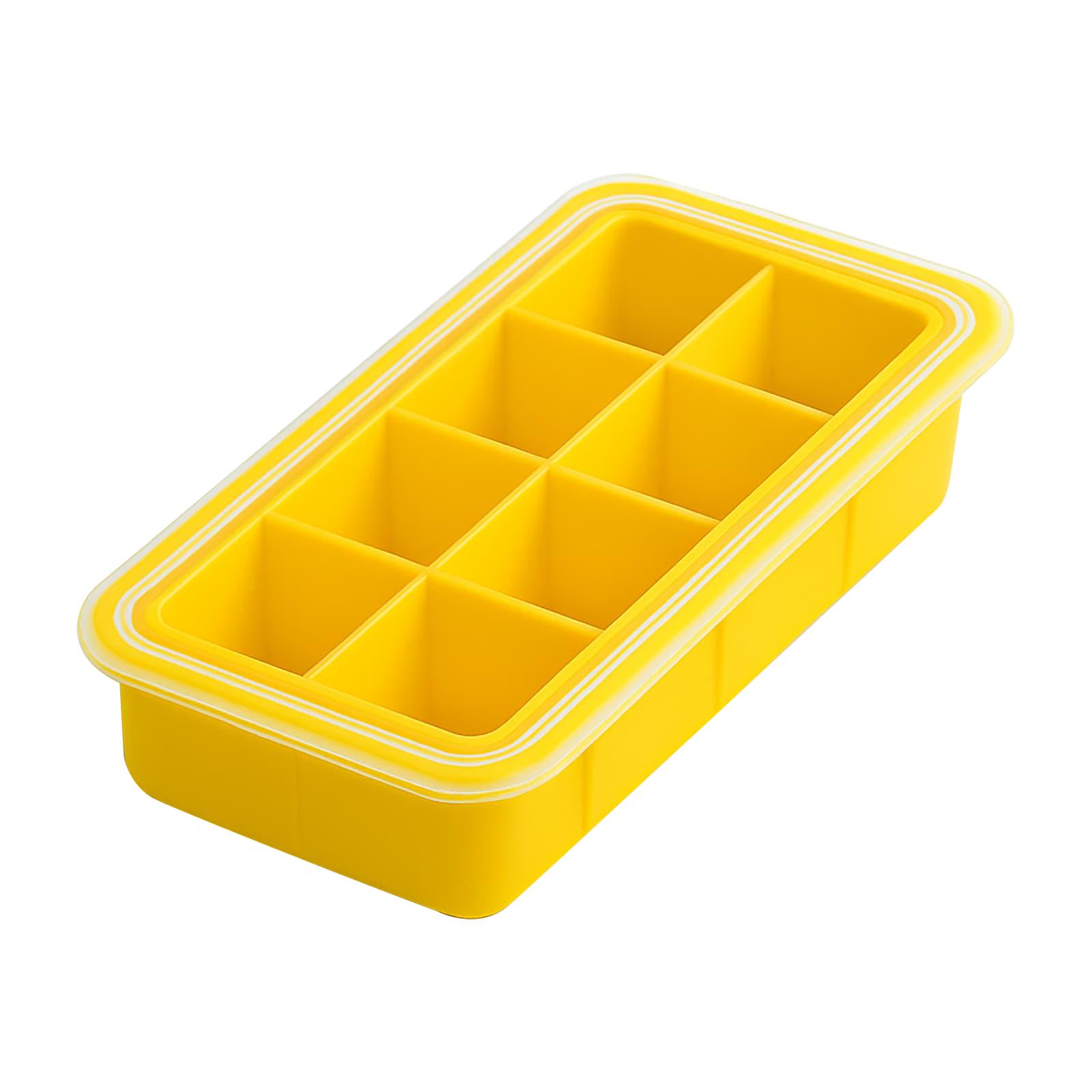 Форма для льоду з кришкою Olin&Olin 8 кубиків по 5х5 см Жовтий (0926-XL-8-Yellow) - фото 1 Форма для льоду з кришкою Olin&Olin 8 кубиків по 5х5 см Жовтий (0926-XL-8-Yellow) - фото 1