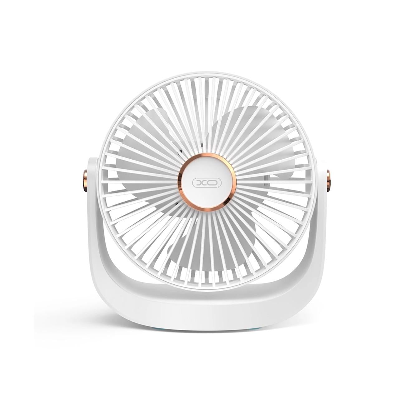 Вентилятор портативный XO MF101 настольный 5 режимов работы 1200 мАч Белый (3750a5fa)