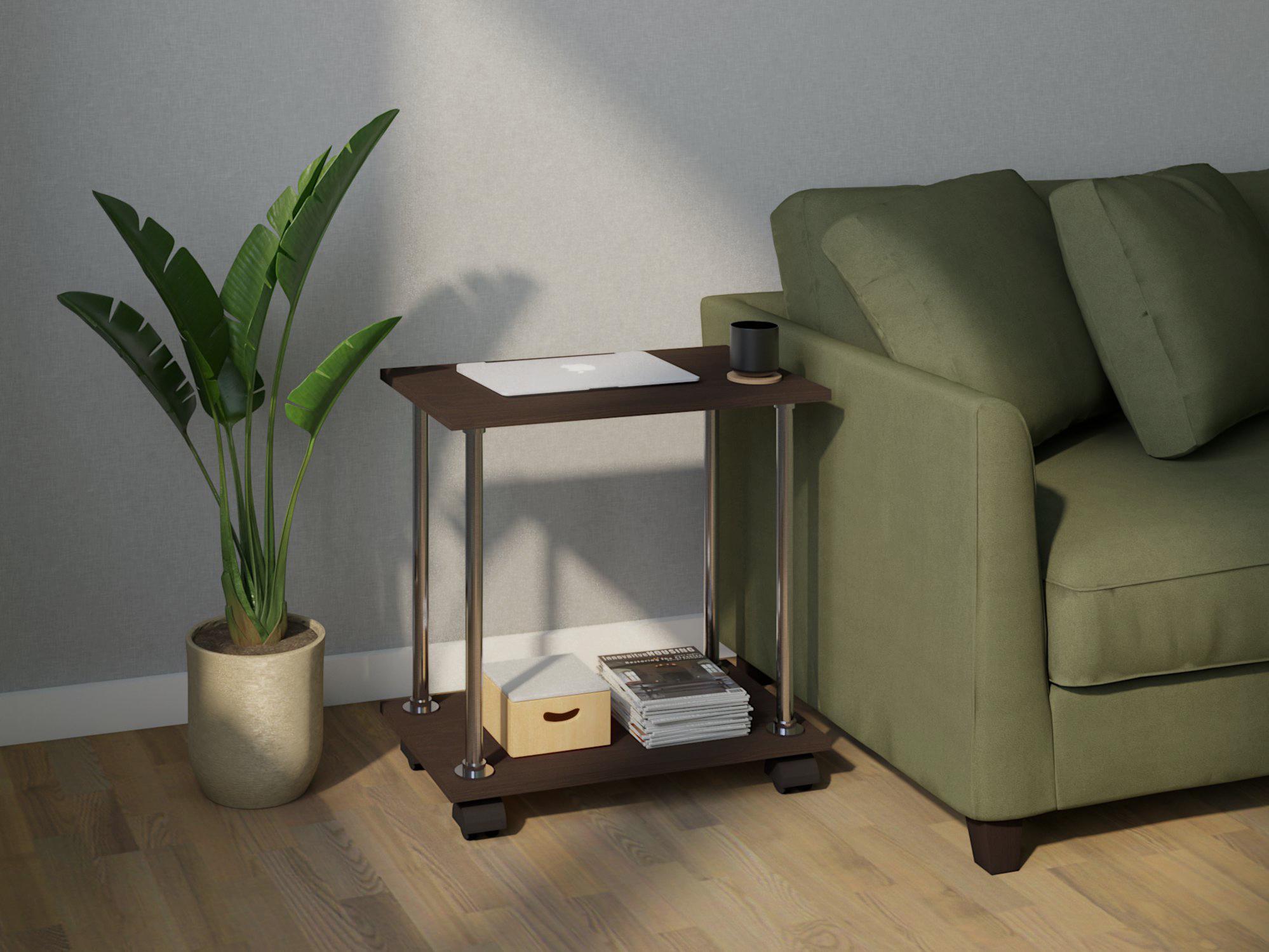 Журнальный стол на колесиках Mini-17 585х580х355 мм Венге - фото 2 Журнальный стол на колесиках Mini-17 585х580х355 мм Венге - фото 2