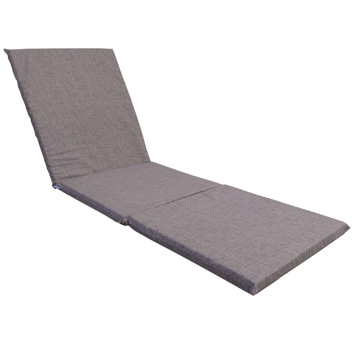 Матрац для шезлонга eGarden Melange 193x58x5 см Серо-бежевый