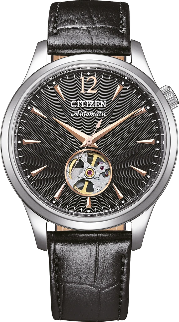 Наручний годинник чоловічий Citizen NH9131-14E Core Collection механічний з сталевим корпусом та чорним циферблатом