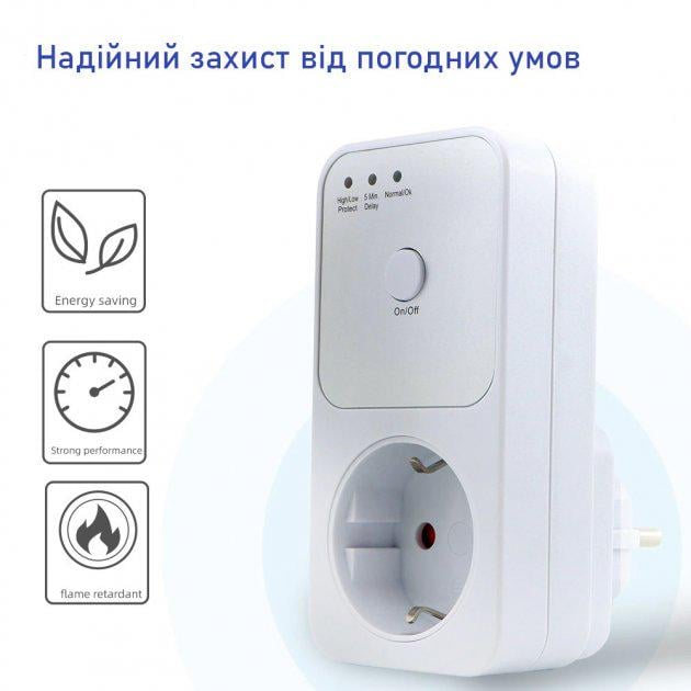 Захисне реле напруги розеточне CHYT 170/260 В IP65 (HLP01) - фото 2