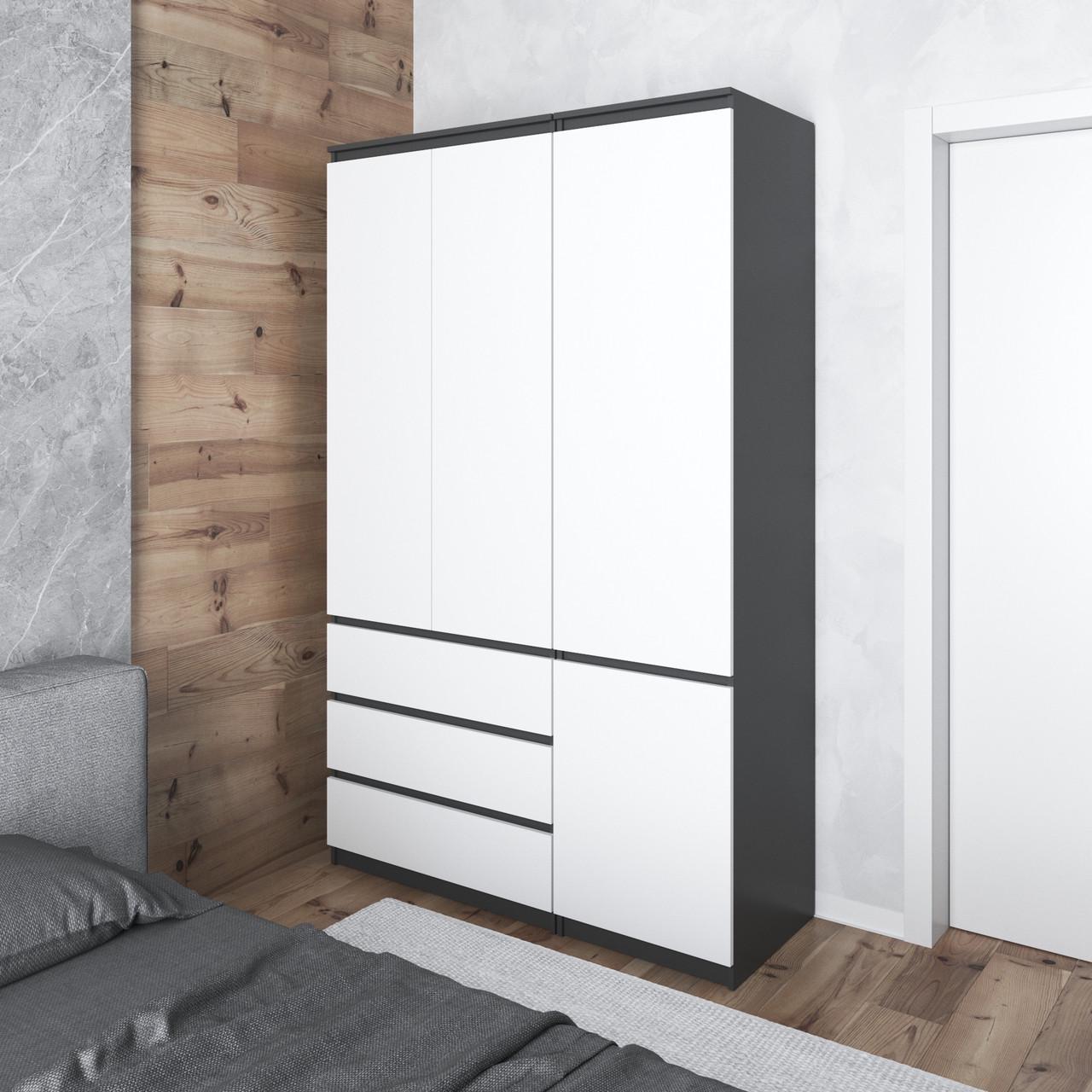 Меблевий комплект для одягу Вайс R9/R22 1304х500х2110 мм Антрацит/Білий фасад (30847346) - фото 1