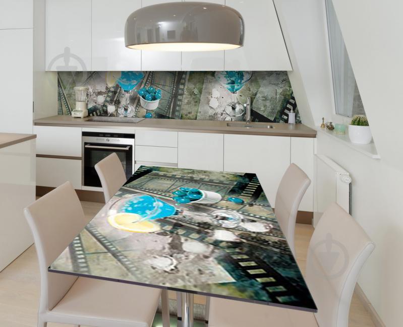 Наклейка 3Д виниловая на стол Zatarga «Голубые Гавайи» 650х1200 мм (Z184078/1st)