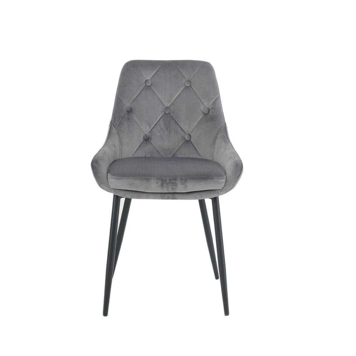 Стул кухонный Intarsio Alfie Черный/Серый (13768599) - фото 2 Стул кухонный Intarsio Alfie Черный/Серый (13768599) - фото 2