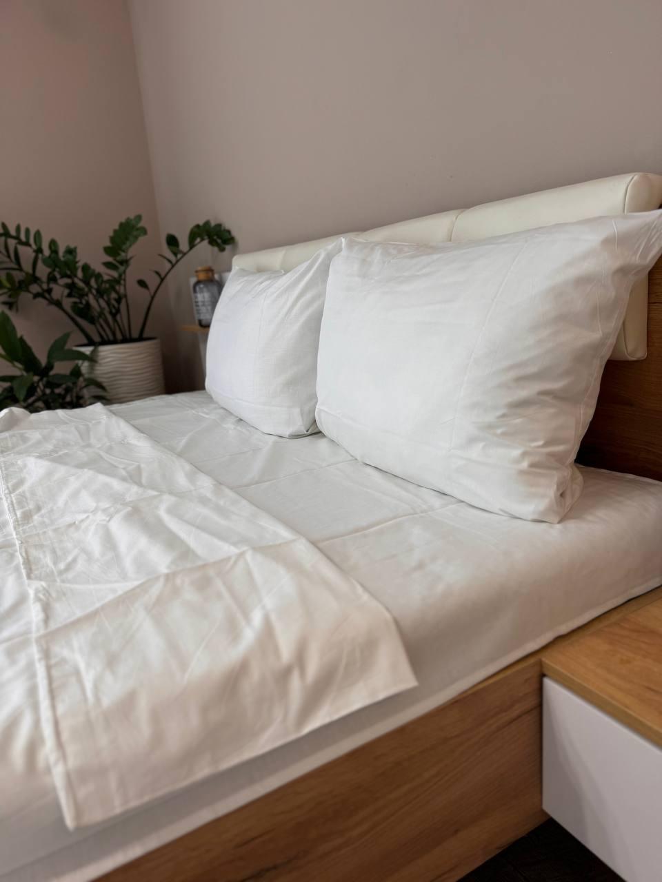 Постільна білизна сатин євро 200х220 см наволочки 70х70 см 2 шт. Білий (Д-Al-satin-001-03) - фото 2 Постільна білизна сатин євро 200х220 см наволочки 70х70 см 2 шт. Білий (Д-Al-satin-001-03) - фото 2