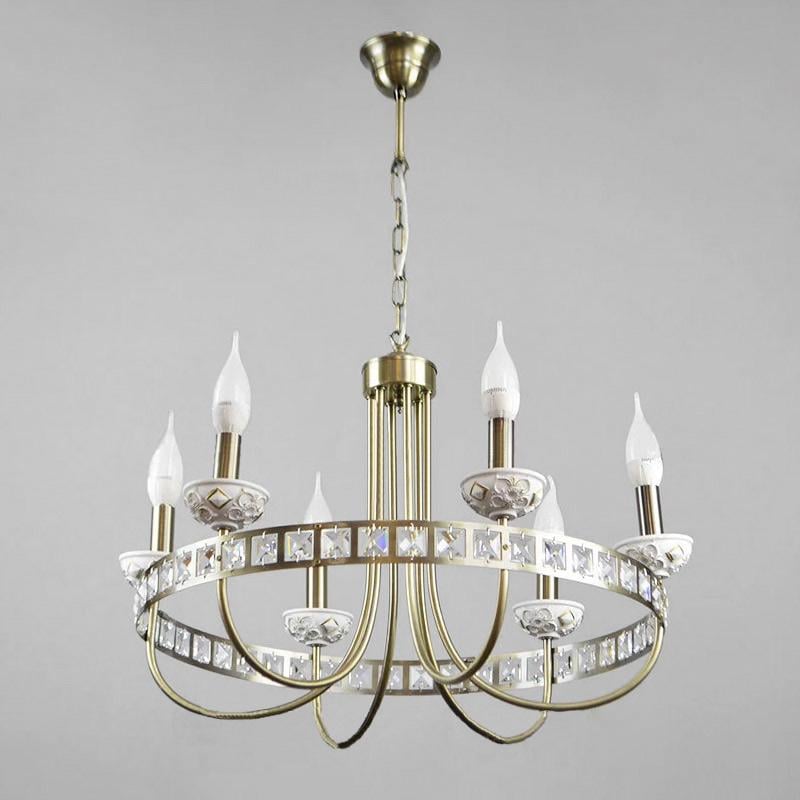 Люстра подвесная Light House NM-14706/6 AB на шесть ламп Бронза