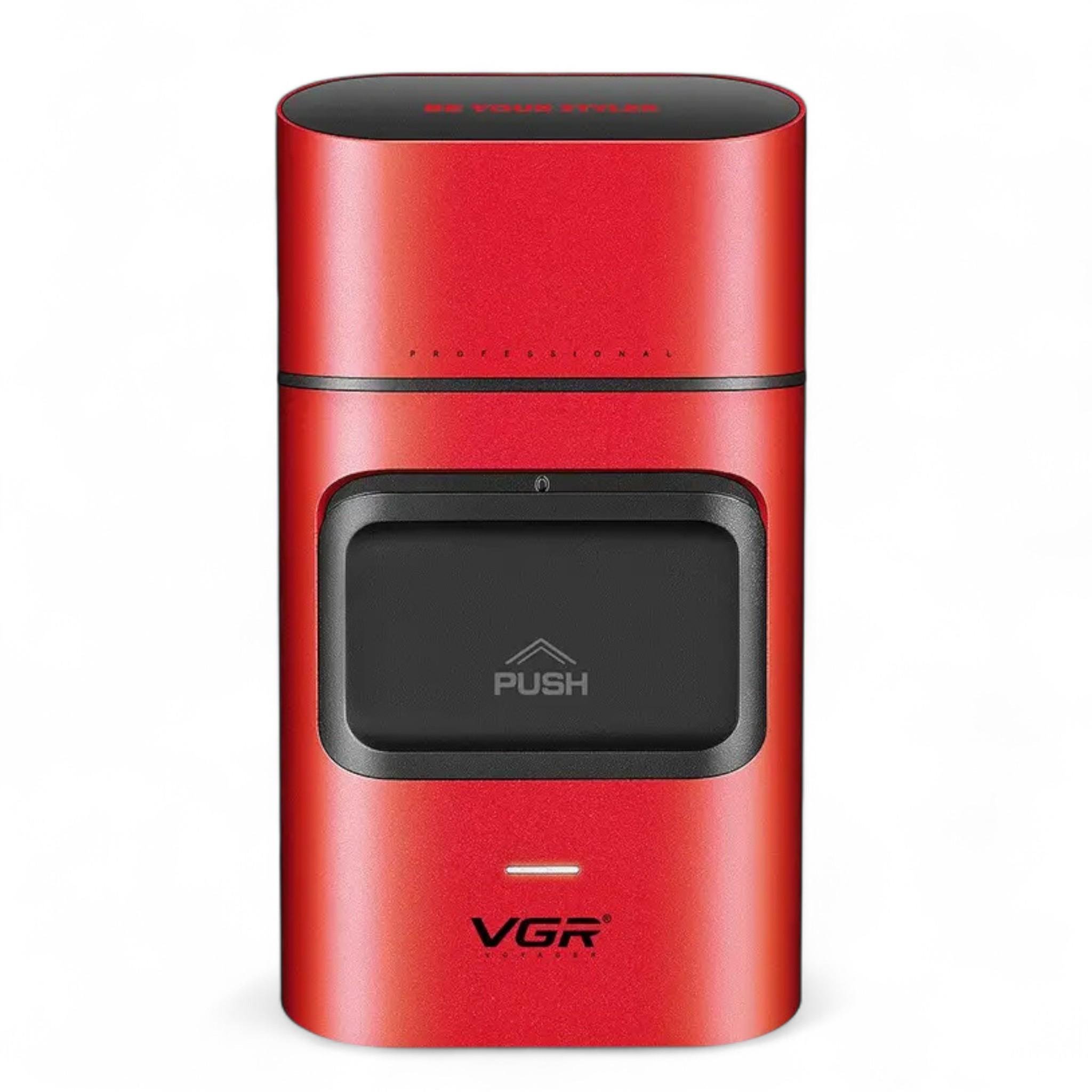 Електробритва VGR V-307 з подвійними титановими сітками LED display Red (E_V-307Red)