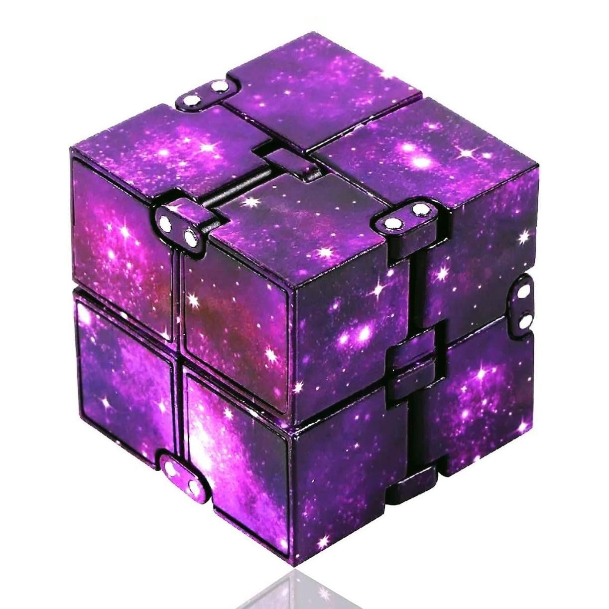 Антистрес кубик Нескінченний космос, 7,3x3,6x1,8 см Фіолетовий