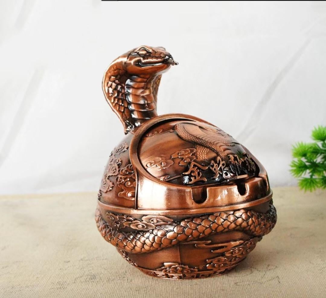 Пепельница металлическая Змеи Бронзовый (Арт0548-1)