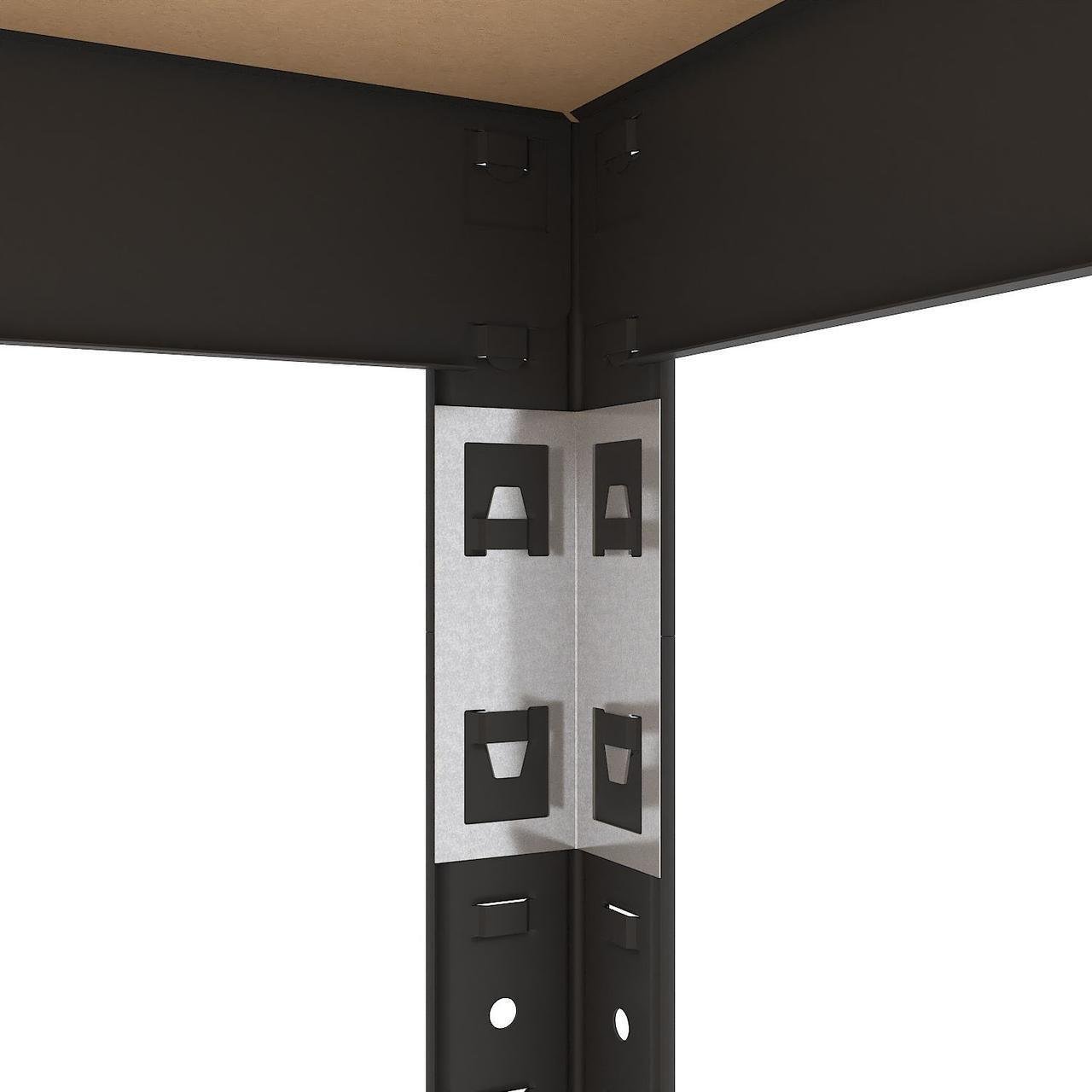 Стелаж Меткас SL Бюджет КМ 150 кг/полицю 5 полиць МДФ металевий 1800x1000x300 мм (2794003156) - фото 7 Стелаж Меткас SL Бюджет КМ 150 кг/полицю 5 полиць МДФ металевий 1800x1000x300 мм (2794003156) - фото 7