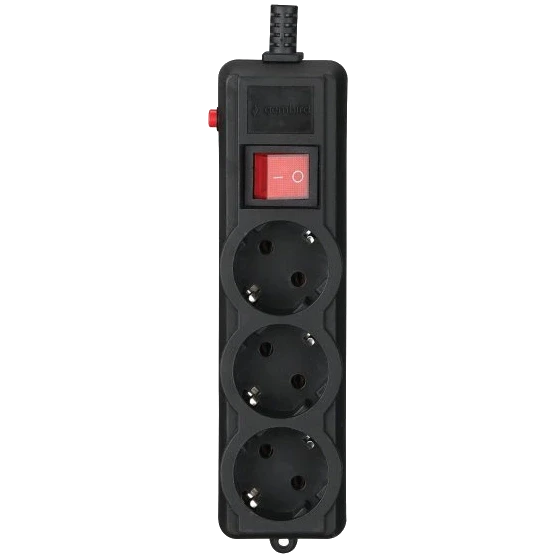 Фільтр мережевий 1,8 м кабель 3 розетки Gembird SPG3-G-6B-PRO (3018407199)
