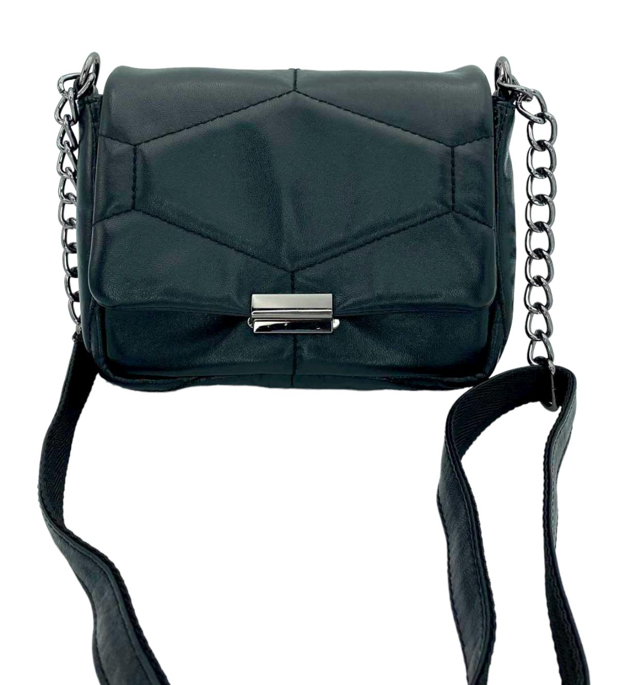 Сумка женская Welassie кросс-боди натуральная кожа стеганая Черный (wel-K9054)