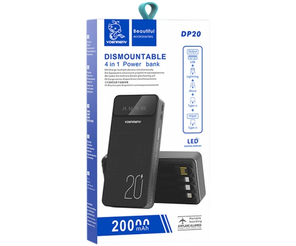Батарея дополнительная Denmen DP20 20000 mAh Black - фото 3 Батарея дополнительная Denmen DP20 20000 mAh Black - фото 3