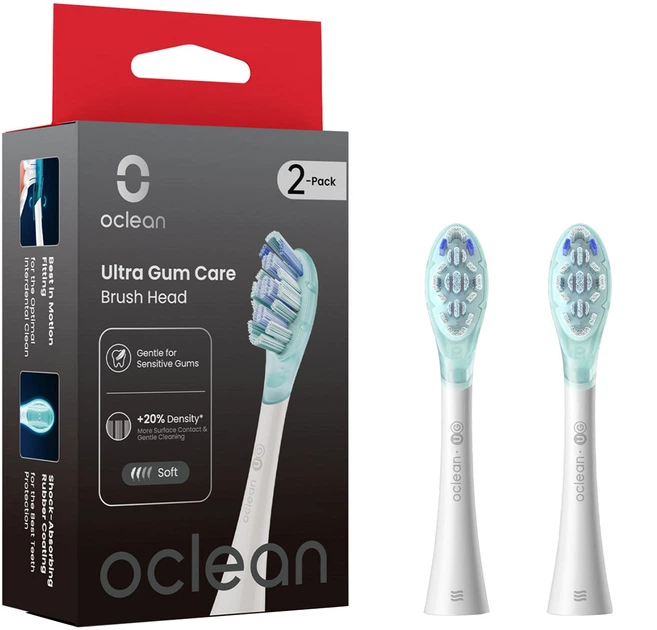 Насадка для зубной щетки Oclean Ultra Gum Care White UG03 2 шт. White Насадка для зубной щетки Oclean Ultra Gum Care White UG03 2 шт. White
