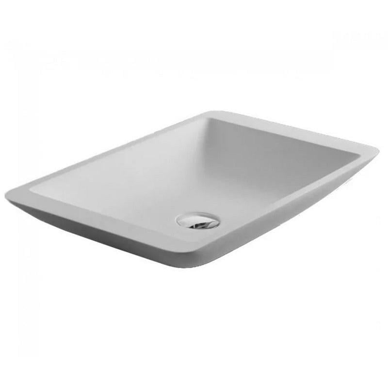 Умивальник накладний VOLLE Solid surface 13-40-859 595x345x105 мм Білий (71448)