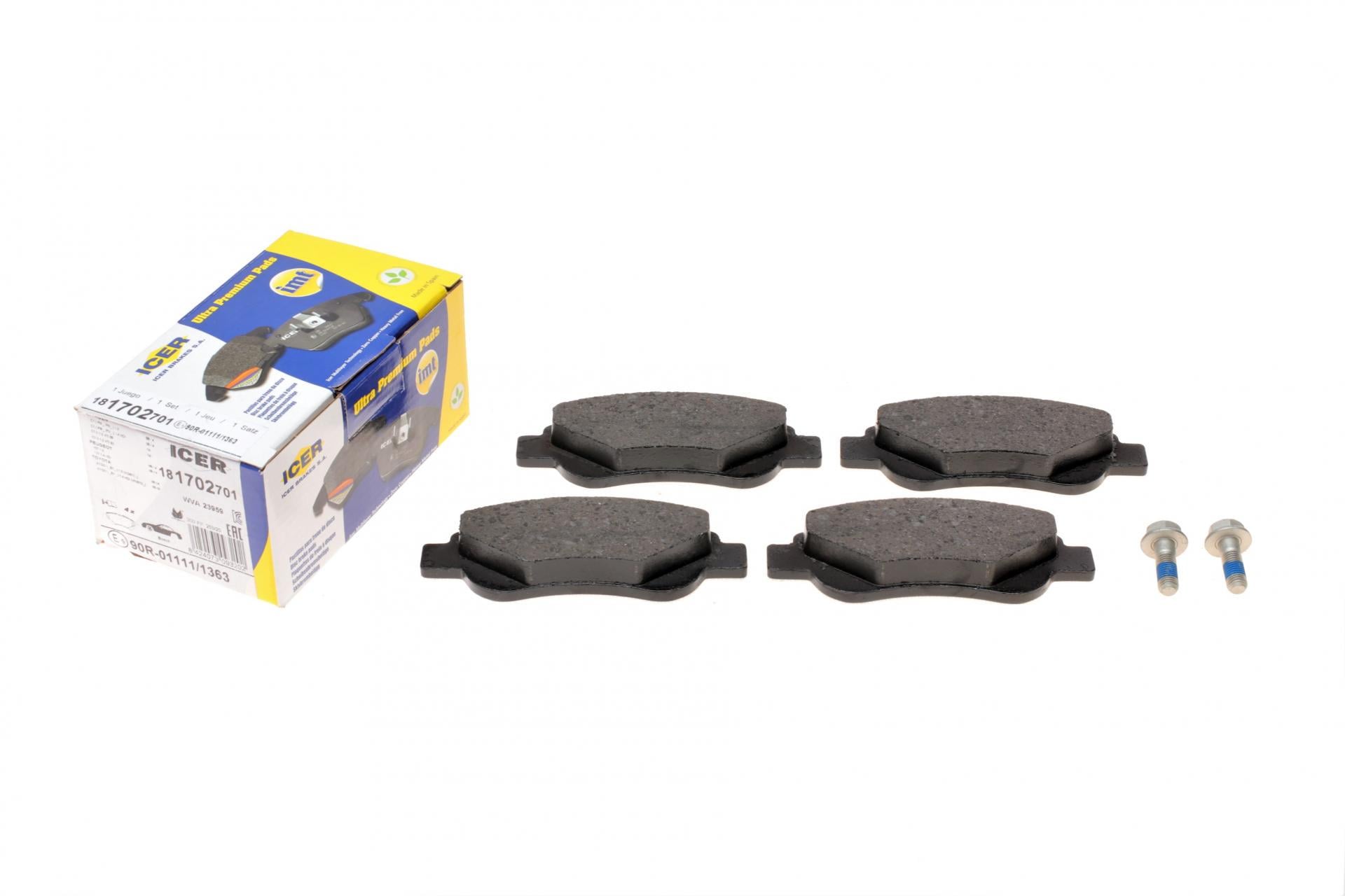 Тормозные колодки передние ICER для Citroen С1/Peugeot 107 05-/108 14-/Toyota Aygo 05- (181702-701) Тормозные колодки передние ICER для Citroen С1/Peugeot 107 05-/108 14-/Toyota Aygo 05- (181702-701)