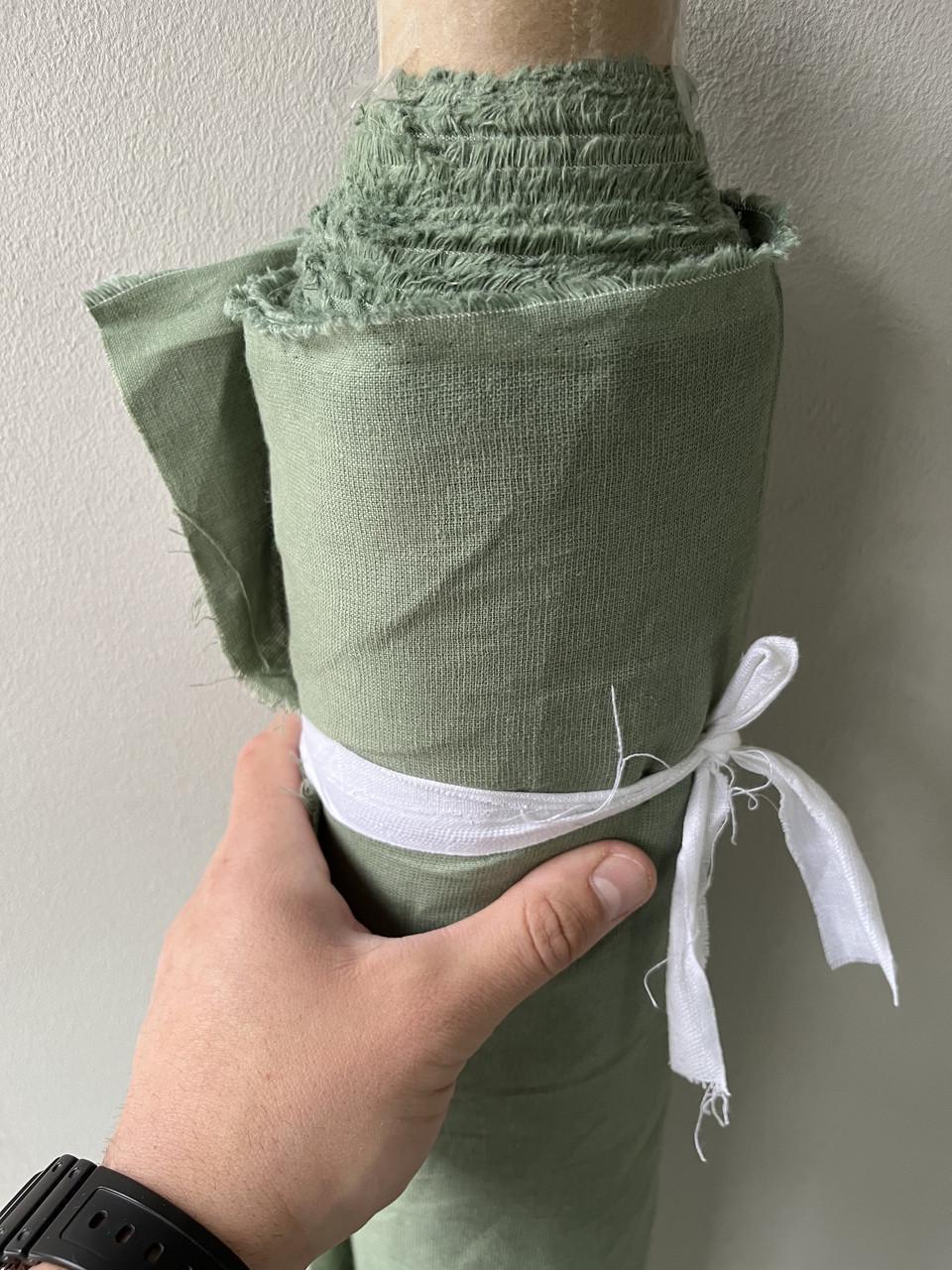 Ткань костюмная LINEN PLUS 150 см 1/8 LINET Зеленый - фото 6 Ткань костюмная LINEN PLUS 150 см 1/8 LINET Зеленый - фото 6