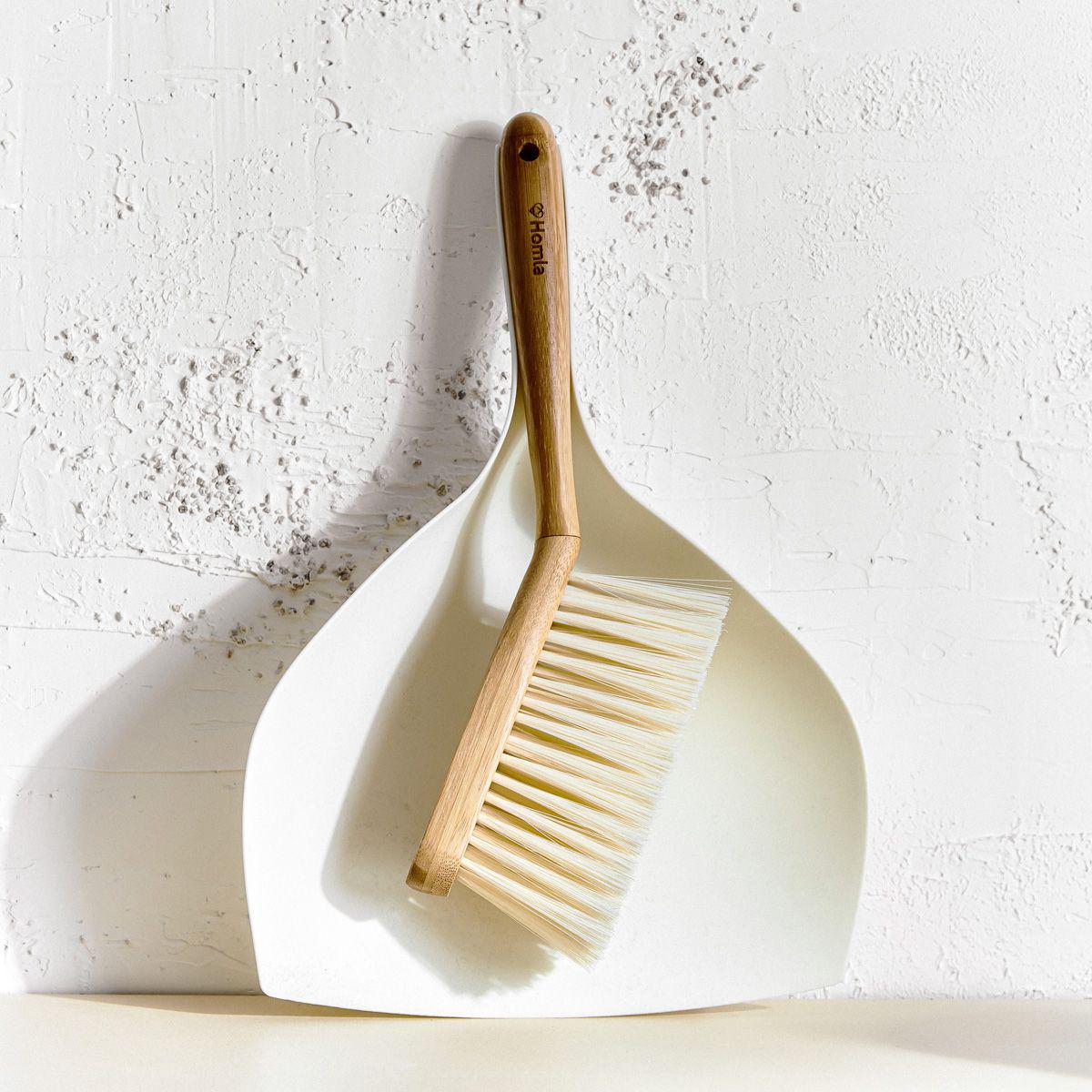 Совок с щеткой Homla BAMBOU 35х26 см Белый (156928) - фото 2 Совок с щеткой Homla BAMBOU 35х26 см Белый (156928) - фото 2