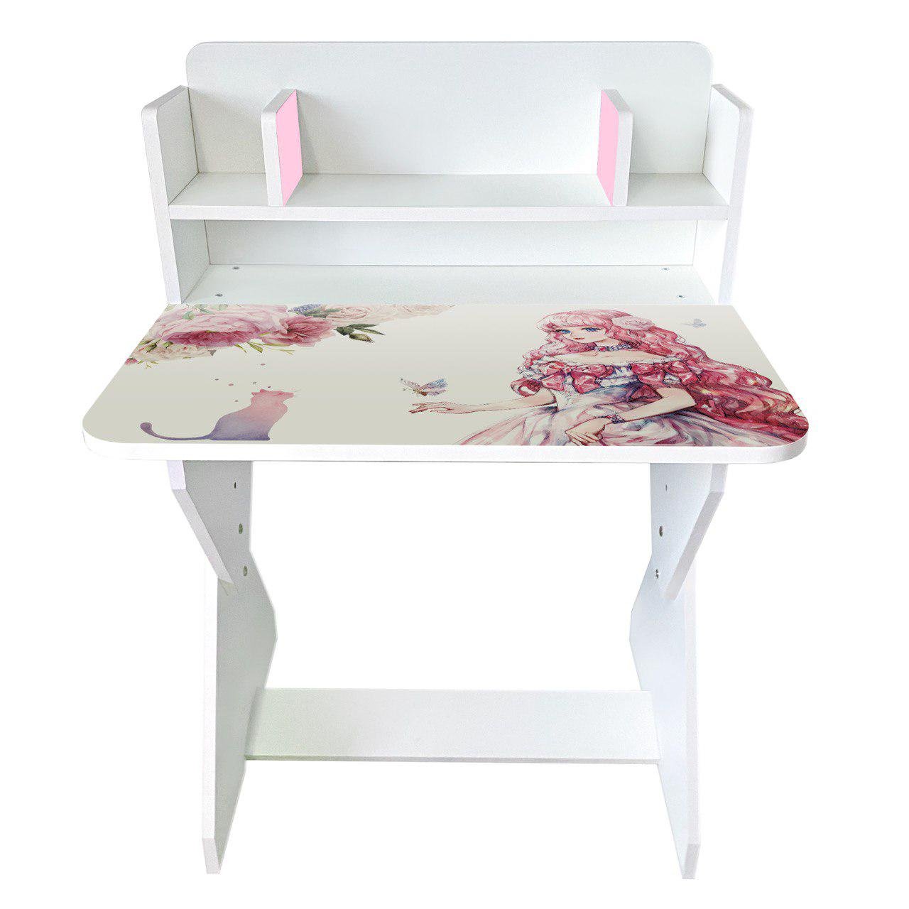 Парта со стульчиком Holy Wood П01 регулируемая с рисунком Принцесса с котиком (18137728) - фото 3