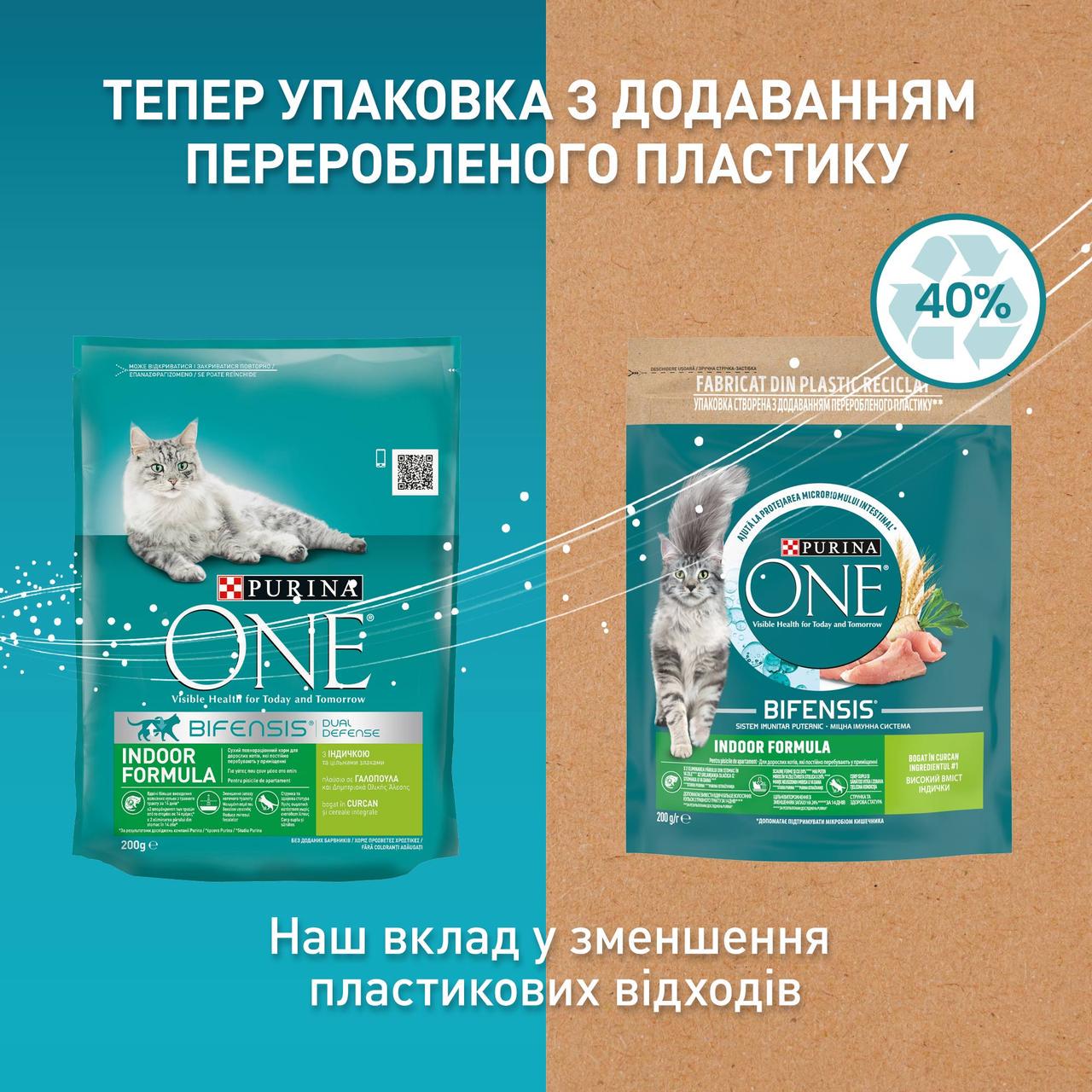 Сухий корм Purina One Indoor для дорослих котів комплекс Bifensis індичка 200 г (7613034604996) - фото 7 Сухий корм Purina One Indoor для дорослих котів комплекс Bifensis індичка 200 г (7613034604996) - фото 7