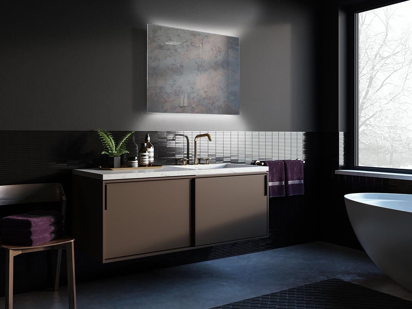 Зеркало Dim Dzerkal TESIA с LED-подсветкой 50х70 см (8865)