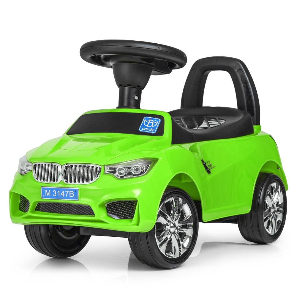 Каталка-толокар детская Bambi Racer с музыкой и светом Зеленый (M 3147B-5)