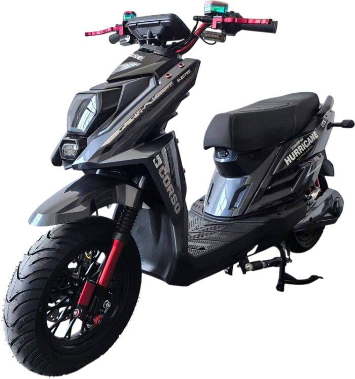 Электроскутер двухместный Corso Hurricane 2500W 72V/40Ah Графит