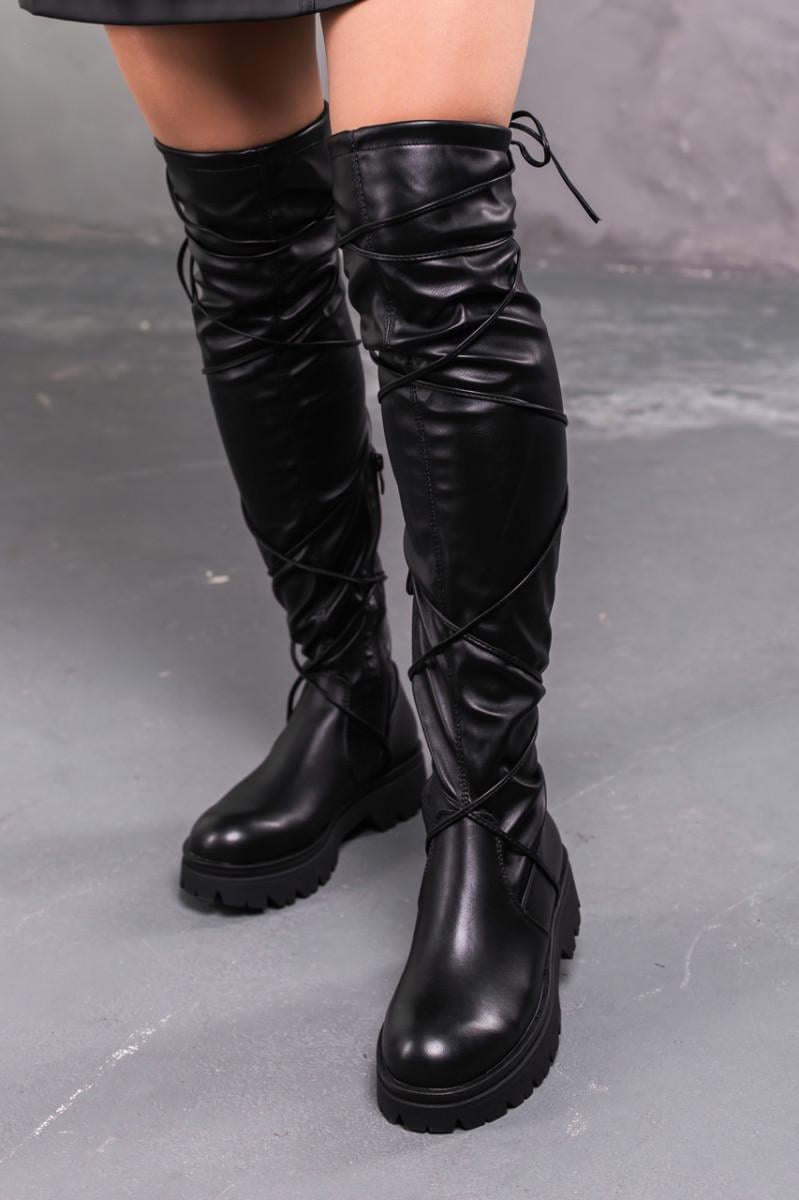 Ботфорти жіночі Fashion р. 40 25,5 см Чорний (3361)