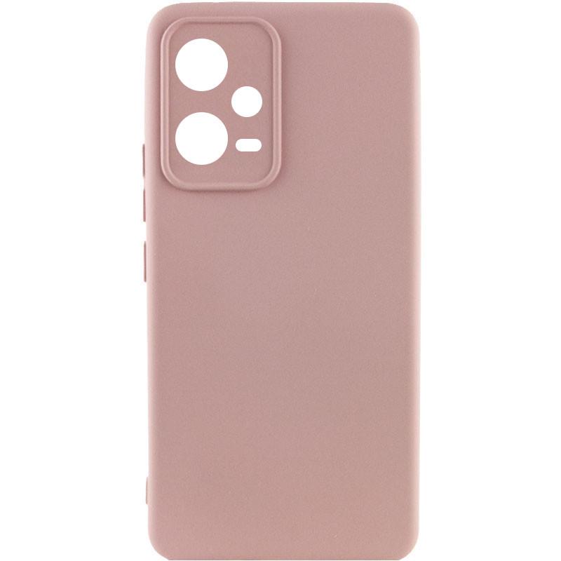 Противоударный чехол TPU GETMAN Liquid Silk Full Camera для Xiaomi Poco X5 Pro 5G Розовый / Pink Sand