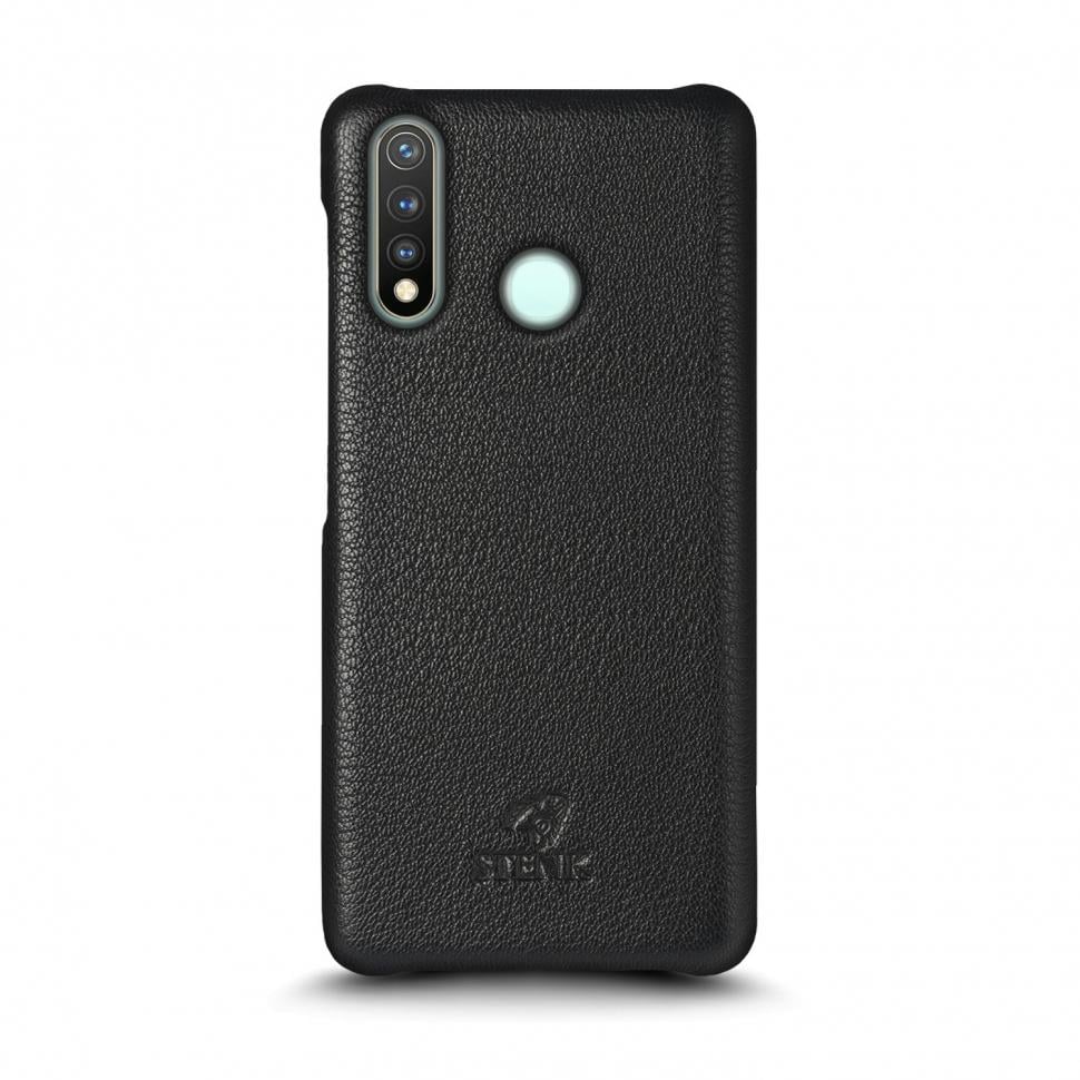 Кожаная накладка Stenk Cover для Vivo Y19 Черный (69460)