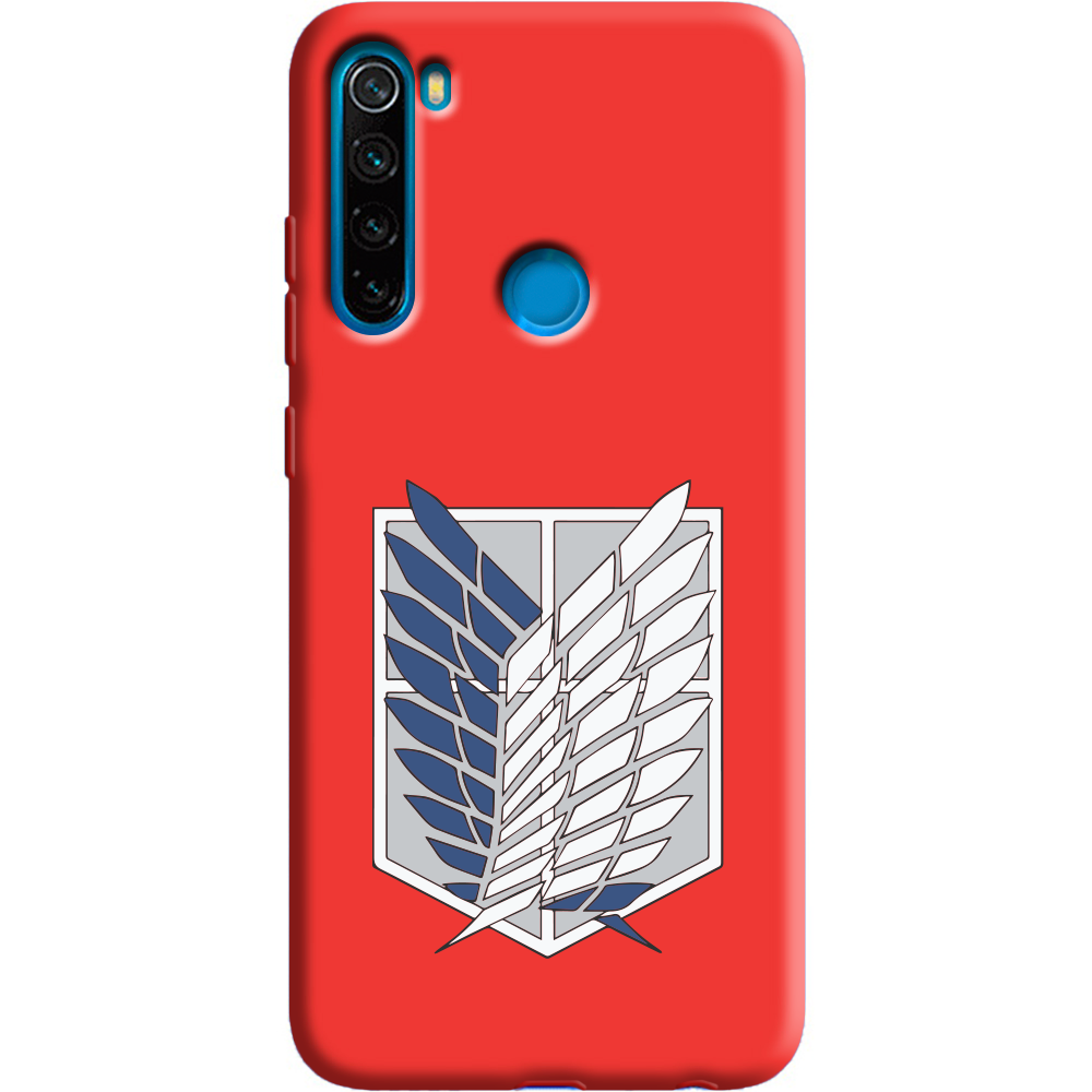 Чехол Boxface Xiaomi Redmi Note 8 Атака Титанов Крылья Свободы Красный силикон (38214-bk88-38683)