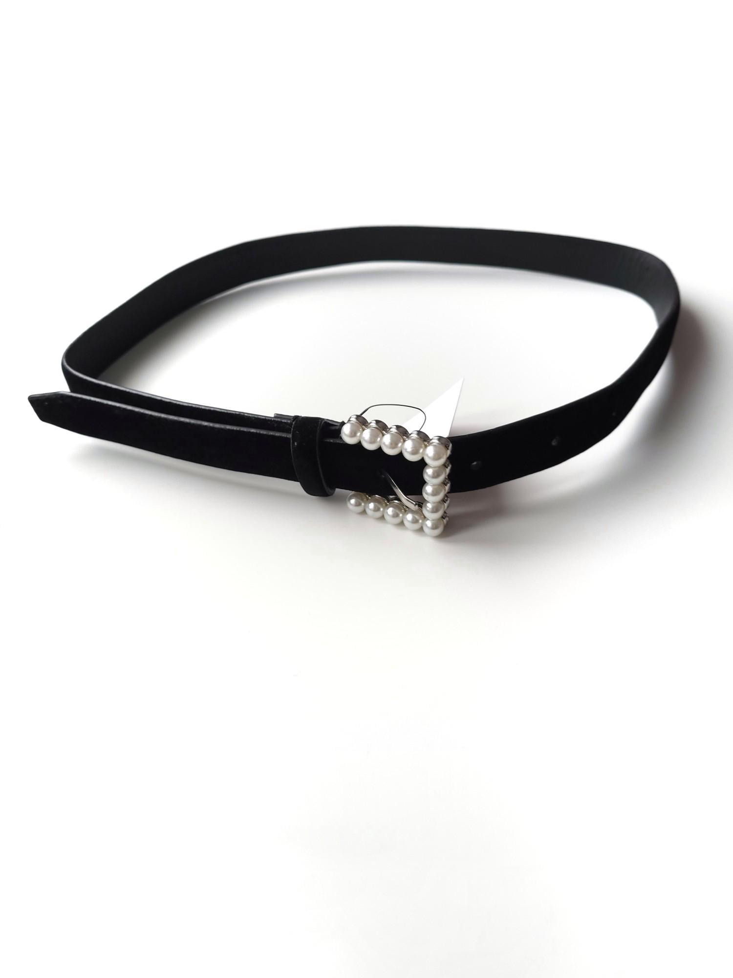 Ремень замшевый Zara Черный (9604)
