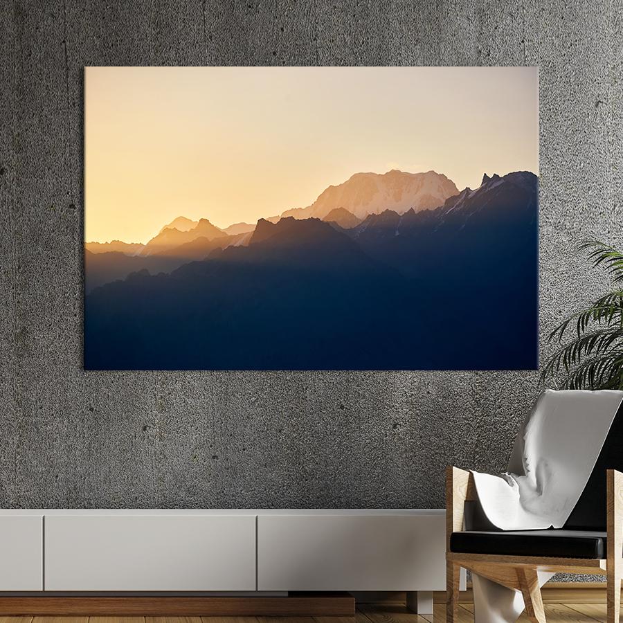 Настінний декор Світанок на гірським хребтом 51x34 см (1914-1)