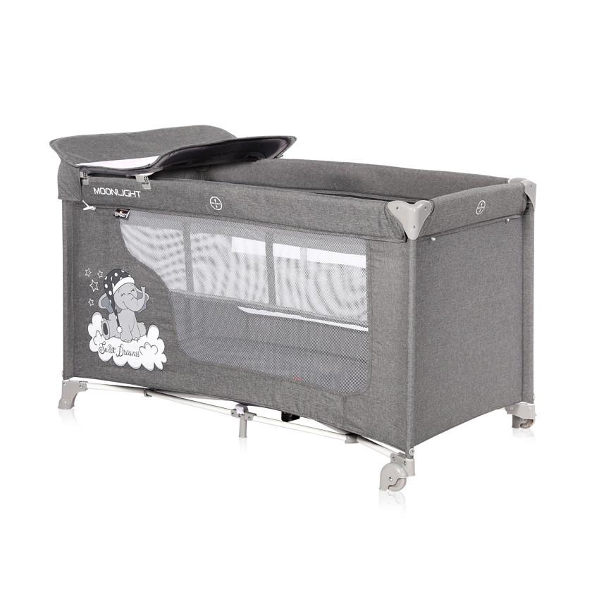 Ліжко-манеж Lorelli Moonlight 2 Layers Сірий (10080412068) - фото 3 Ліжко-манеж Lorelli Moonlight 2 Layers Сірий (10080412068) - фото 3