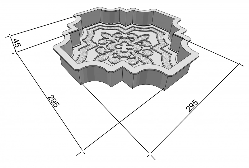 Форми для тротуарної плитки Верес-2007 Лілія велика та мала 45 мм 25 пар (1090325-2336) - фото 4 Форми для тротуарної плитки Верес-2007 Лілія велика та мала 45 мм 25 пар (1090325-2336) - фото 4