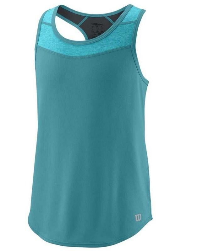 Майка для дівчаток Wilson jr UWII hybrid tank M 137-150 см Блакитний (WRA768302 137-150)