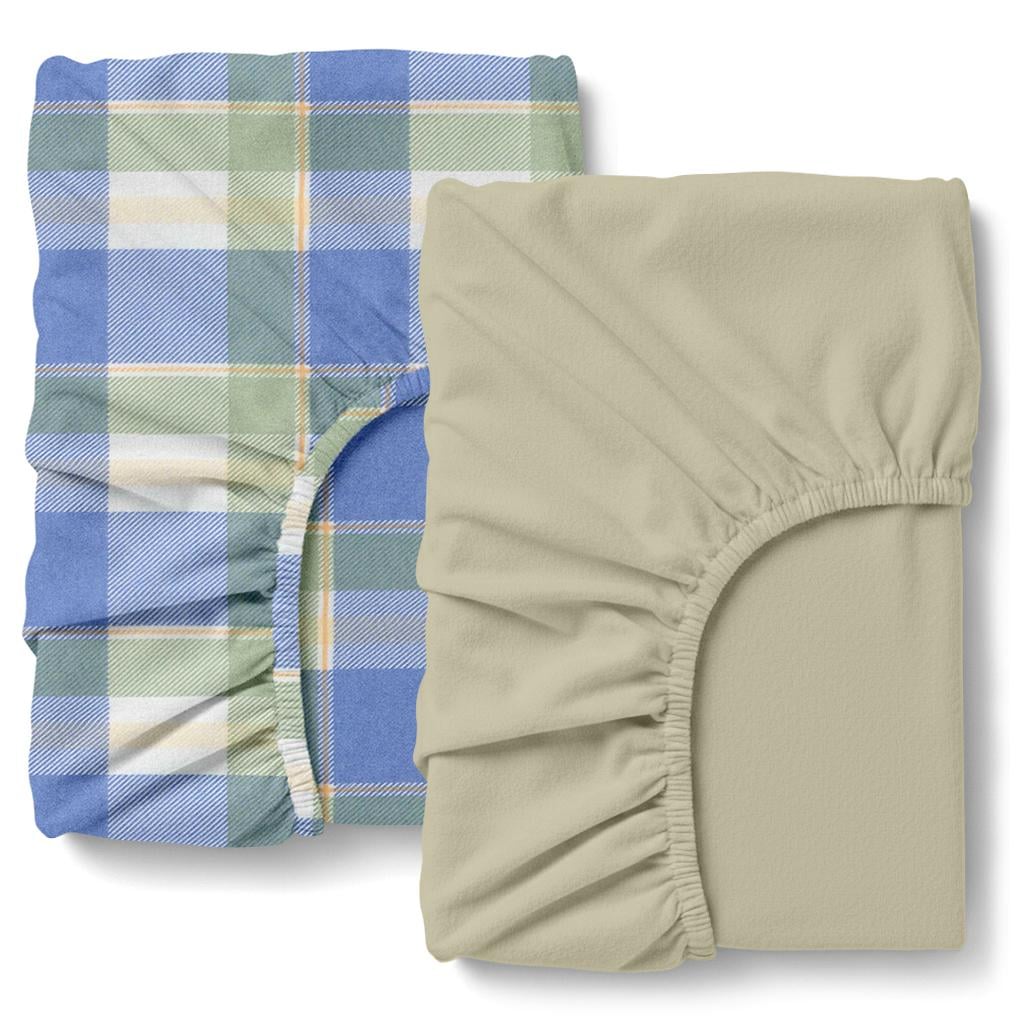 Простынь на резинке Cosas OCEAN TARTAN фланель 160х200х20 см 2 шт. (4822052503348)
