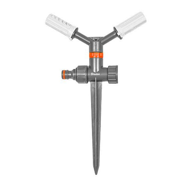 Ороситель вращающийся White line 2-х рожковый пластиковый на колу (5711)