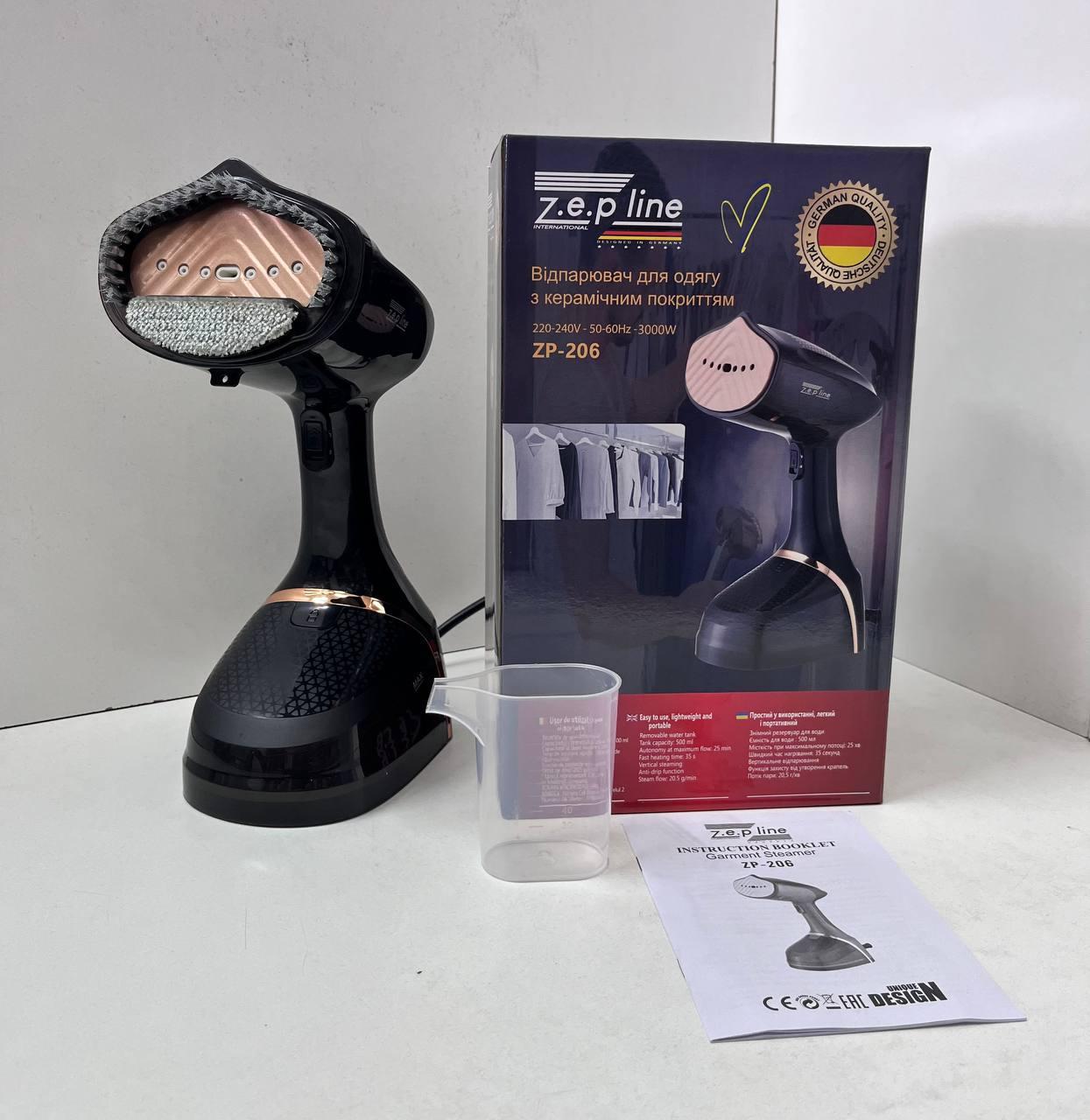 Відпарювач для одягу з керамічним покриттям Zepline ZP-206 3000 w - фото 7 Відпарювач для одягу з керамічним покриттям Zepline ZP-206 3000 w - фото 7