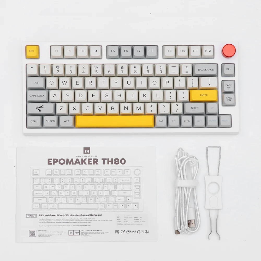 Клавіатура бездротова механічна EPOMAKER TH80 Pro - фото 4 Клавіатура бездротова механічна EPOMAKER TH80 Pro - фото 4