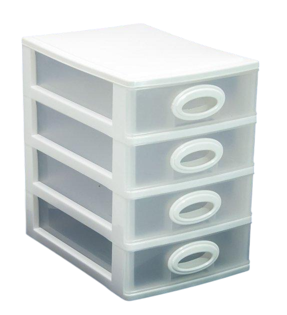 Комод пластиковый Консенсус мини 4 яруса 270x190x265 мм (5770)