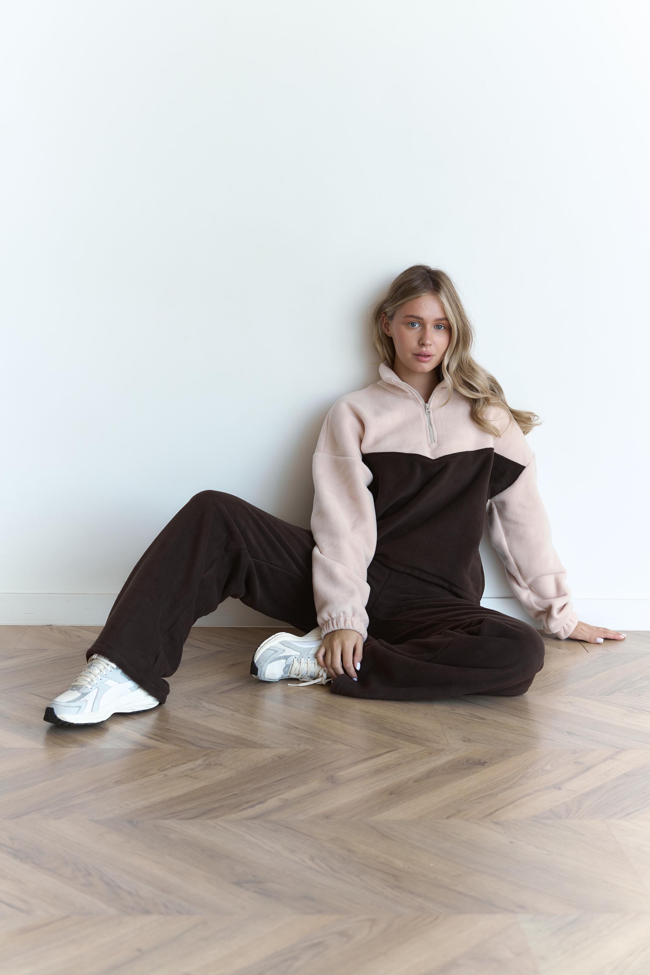 Костюм флісовий TWINS L/XL Шоколад/Бежевий (10002LXL)