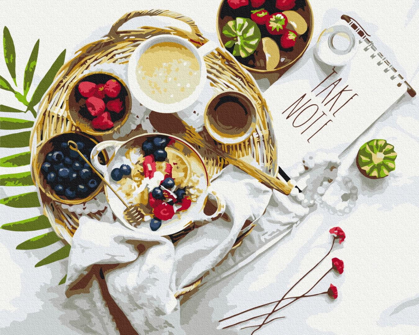 Картина по номерам Brushme Премиум Вкусности к завтраку 40x50 см (PBS52651)